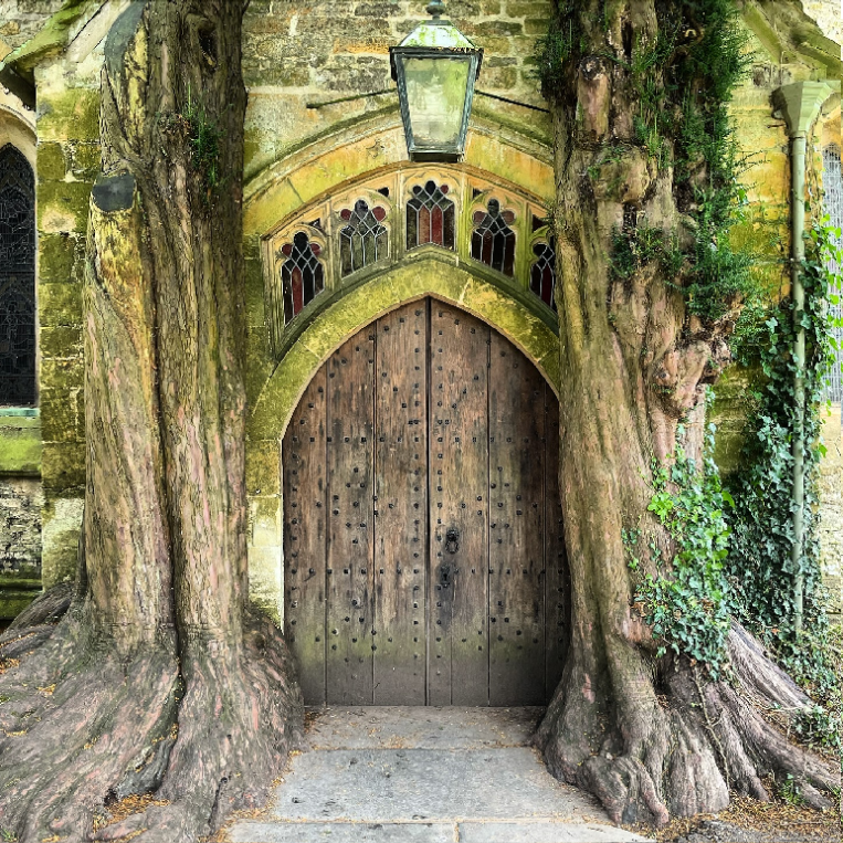 Yew Tree Door at St Edwards Church in Stow-on-the-Wold