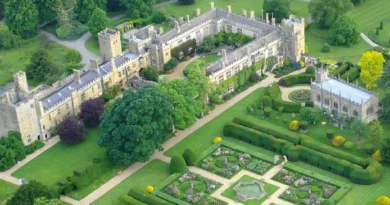 An aerial view of the magnificent Sudeley Castle, just outside Winchcombe.