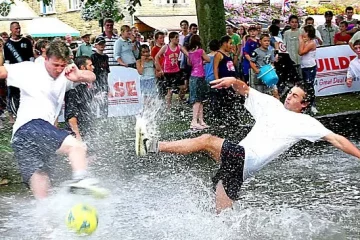 River Football in Bourton on the Water