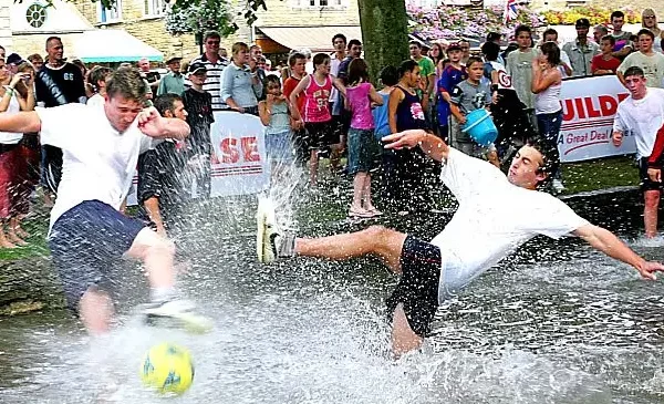 River Football in Bourton on the Water