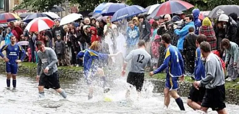 River Football in Bourton on the Water