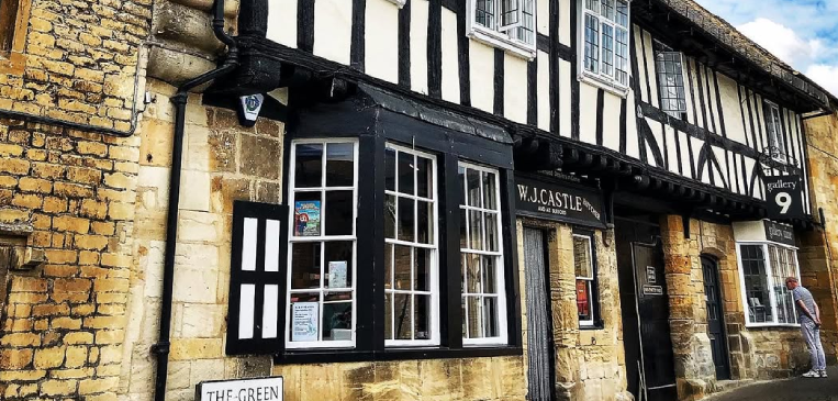 Northleach town centre in the Cotswolds