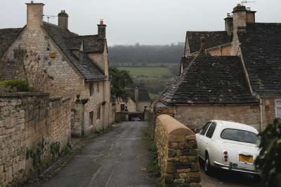 A street in Painswick in the Cotswolds